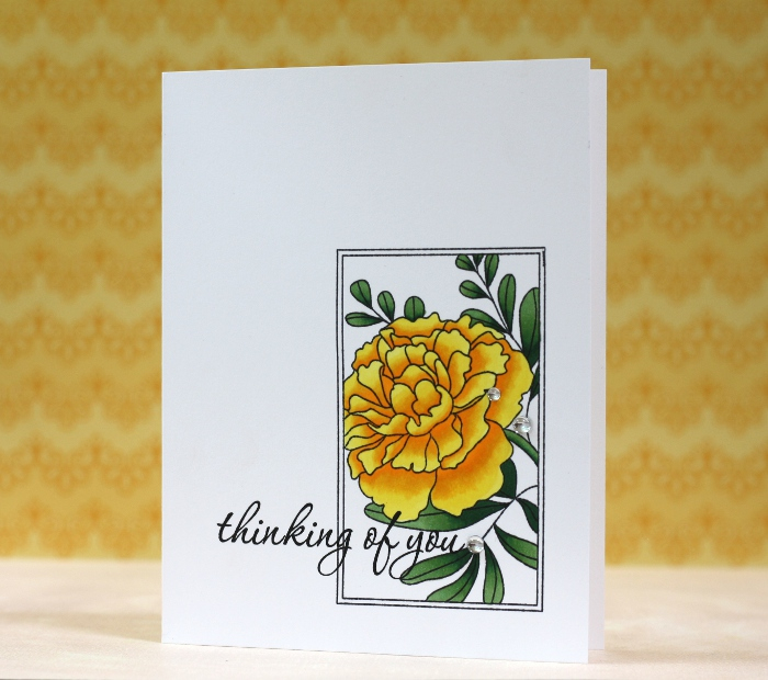 cardstock: white<br />
ink: true black<br />
stamps: botanical blocks 2, keep it simple:...