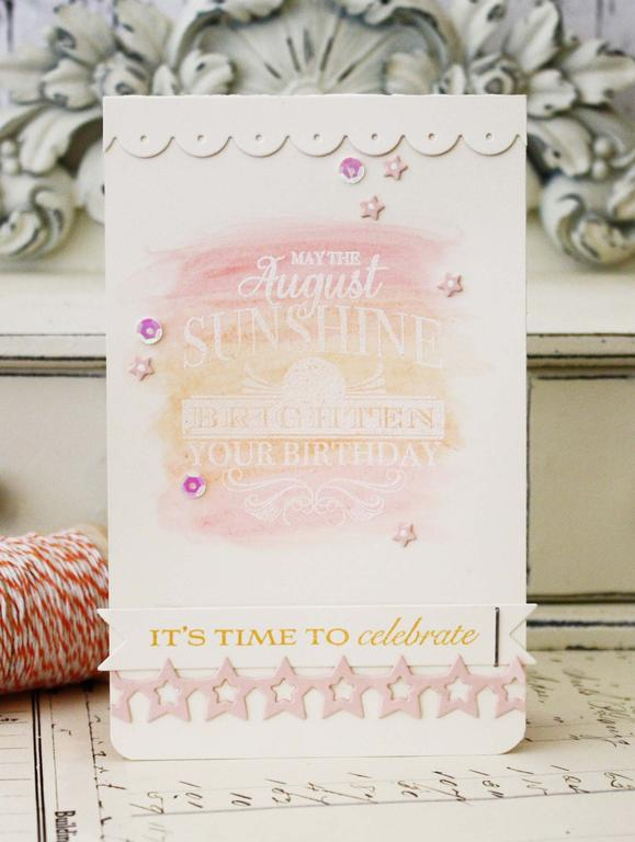 Papertrey Ink Supplies Used:<br />
Stamps:<br />
Birthday Classics:  August, Banner...