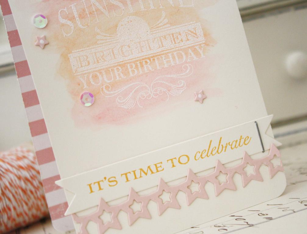 Papertrey Ink Supplies Used:<br />
Stamps:<br />
Birthday Classics:  August, Banner...