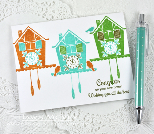 Paper: stamper&#039;s select white<br />
Stamps: Tick Tock<br />
Ink: hawaiian shores, new...