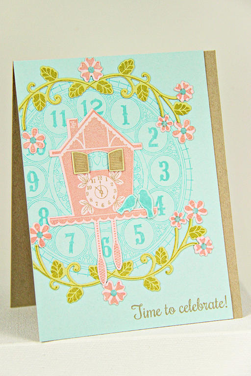 Tick Tock<br />
Stamps: Tick Tock, Embellished Elegance, Hands of Time<br />
Cardstock: Aqua...