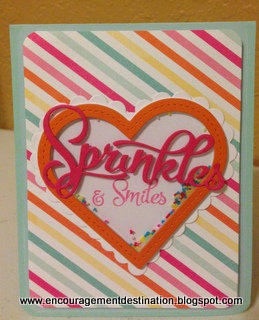 Make It Market Kit: Shakers and Sprinkles Card.<br />
<br />
Here I use the heart frames and...