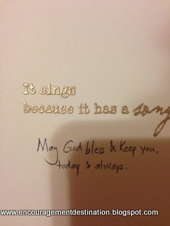 Here&#039;s the inside of the &quot;SINGS&quot; card.