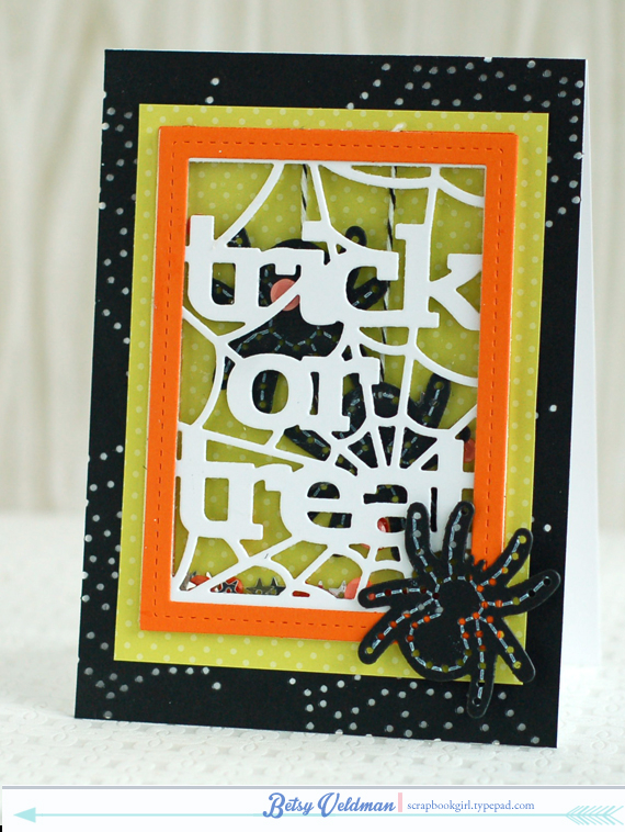 stamps: along came a spider<br />
ink: fresh snow<br />
cardstock: true black, stamper&#039;s...