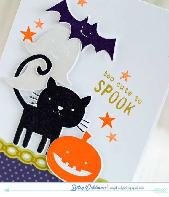 stamps: happy, spooky halloween, haunted borders<br />
ink: true black, soft stone, royal...