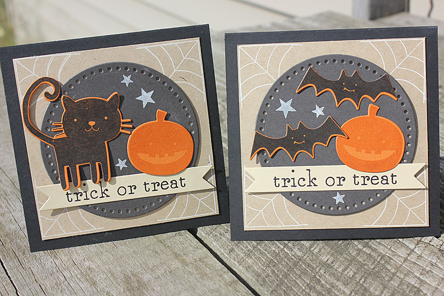 size: 4 1/4&quot; x 4 1/4&quot;<br />
<br />
stamps: Happy Spooky Halloween, Along Came a...