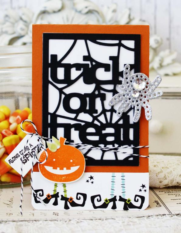 Papertrey Ink Supplies Used:<br />
Stamps:<br />
Along Came a Spider<br />
Tools:<br />
Tiny...