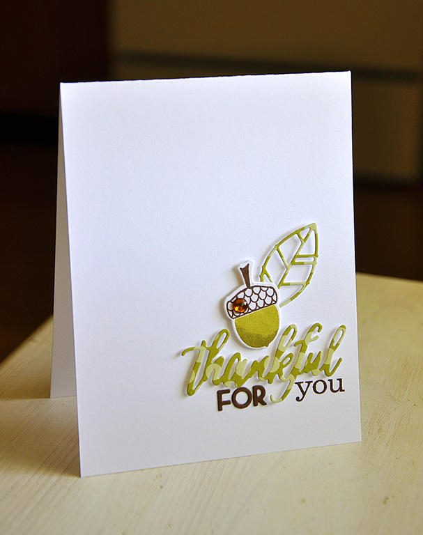 Stamps: Phrase Play #7 &amp;amp; Autumn Acorns<br />
Ink: Dark Chocolate<br />
Cardstock:...