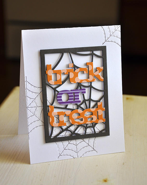 Stamps: Along Came a Spider<br />
Ink: True Black<br />
Cardstock: White and Smokey Shadow<br...