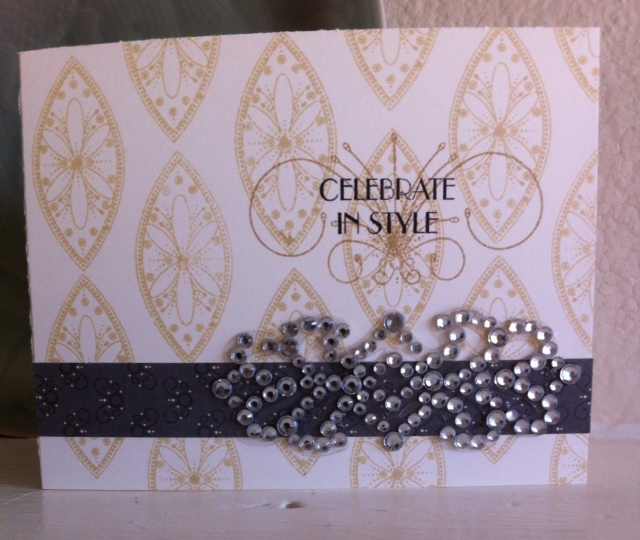 1920&#039;s Rhinestone Brooch - Listened to almost the whole playlist while placing the rhinestones!