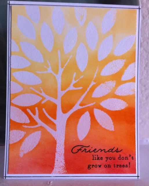 Make It Monday #179 - Mighty Oak Die Plate, Harvest Gold, Summer Sunrise, Orange Zest and...