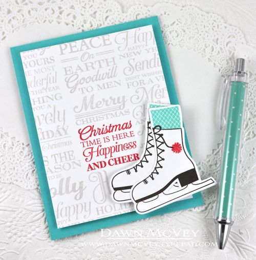 Paper: stamper&#039;s select white, hawaiian shores<br />
Stamps: Season&#039;s Greetings, On...