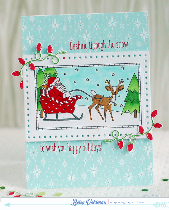 stamps: santa&#039;s sleigh, sparkle &amp; shine holiday additions<br />
ink: smokey shadow,...