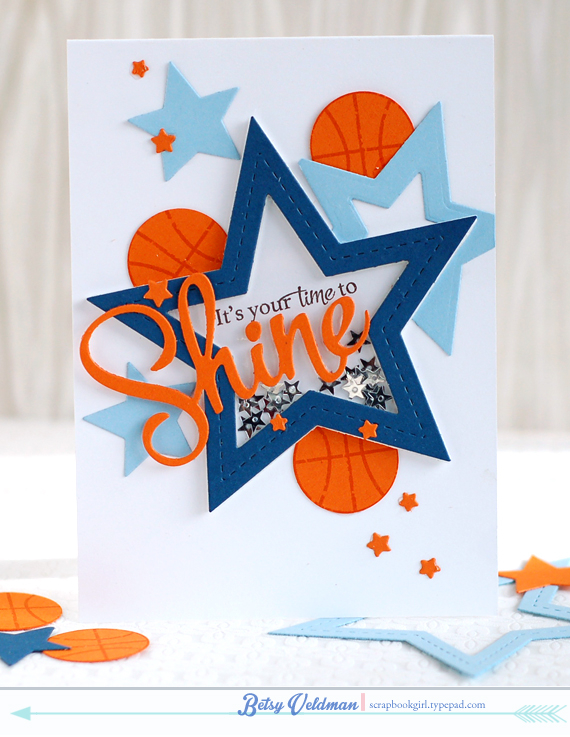 stamps: sparkle &amp; shine, have a ball<br />
ink: true black, canyon clay<br />
cardstock:...