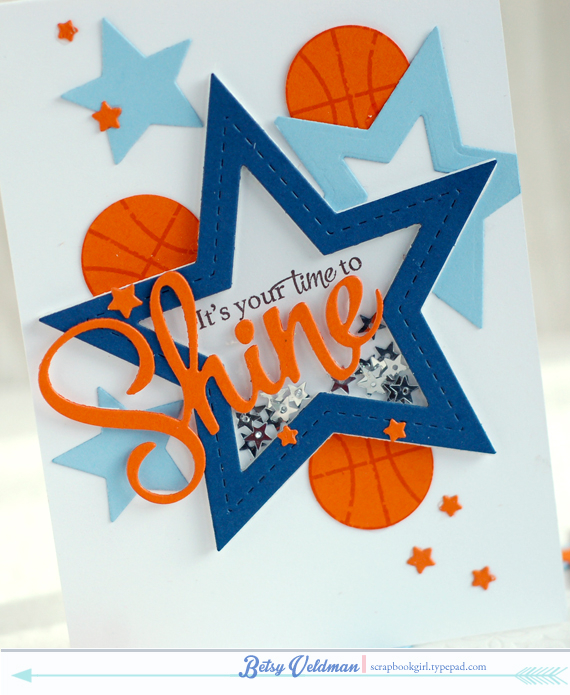 stamps: sparkle &amp; shine, have a ball<br />
ink: true black, canyon clay<br />
cardstock:...