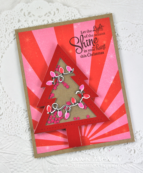 Paper: kraft, stamper&#039;s select white, pure poppy, Sparkle &amp; Shine patterned paper<br />...