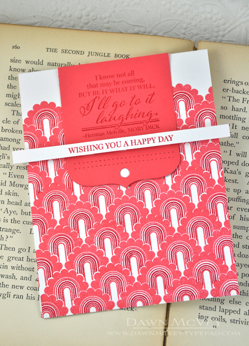 Paper: stamper&#039;s select white, berry sorbet<br />
Stamps: Book Club, Background Basics:...