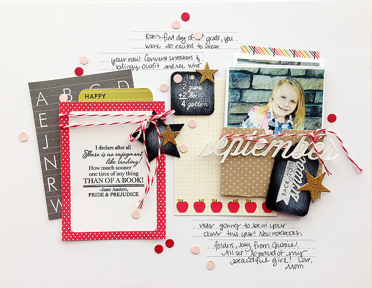 STAMPS: Monthly Moments: September, Tag-Its #6, Book Club<br />
INK: True Black, Fresh Snow by...