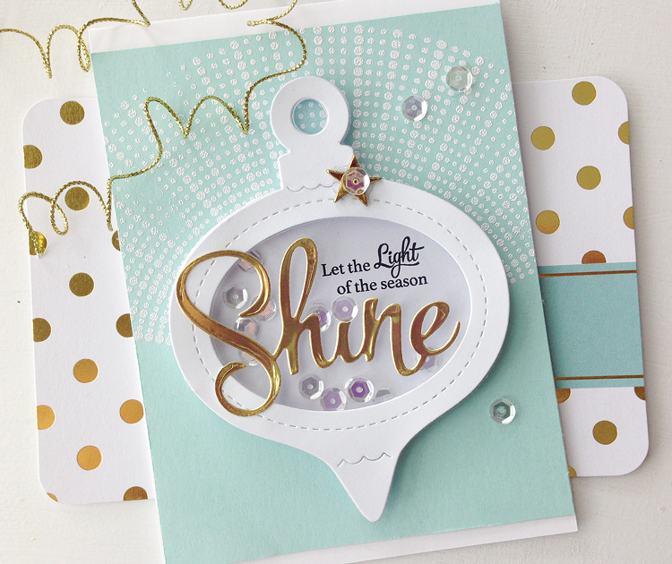 STAMPS: Sparkle &amp; Shine Holiday Addditions, Hello Sunshine<br />
INK: True Black, Fresh...