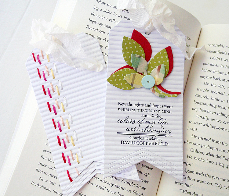 STAMPS: Book Club<br />
INK: True Black<br />
PAPER: white corrugated paper by Fancy Pants...