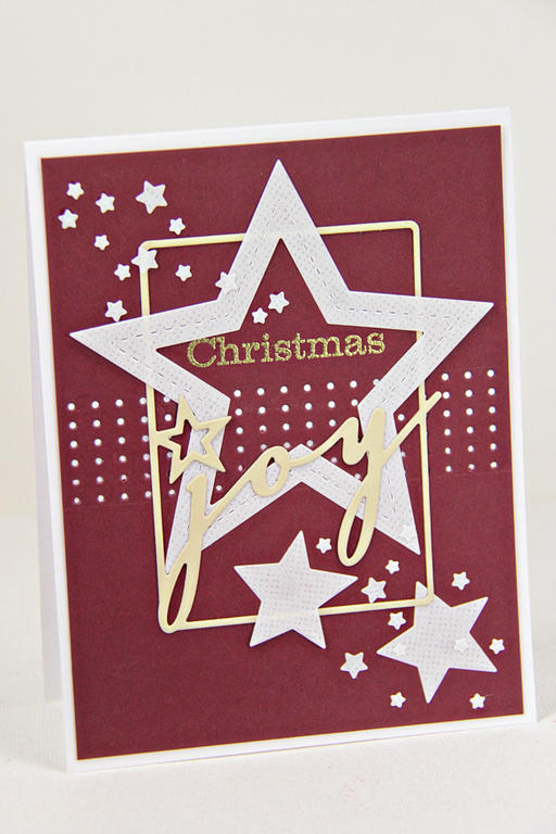 Christmas Joy<br />
Stamps: Phrase Play #8<br />
Dies: Embroidered Borders, Phrase Play #8,...