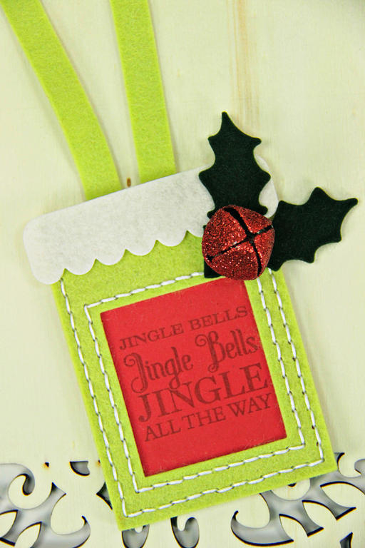 Dies: Stitched Frame, Holly Jolly, Stitched Ornament Hanger, Journal Card Toppers<br />
Stamps:...