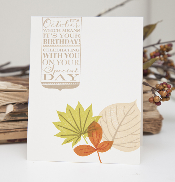 Supplies<br />
<br />
Stamps: Leave It Be, Birthday Classics: October<br />
<br />...