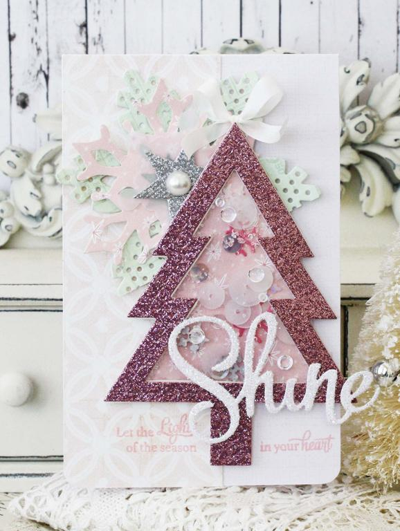 Papertrey Ink Supplies Used:<br />
Stamps:<br />
Sparkle &amp; Shine Holiday<br />
Tools:<br...