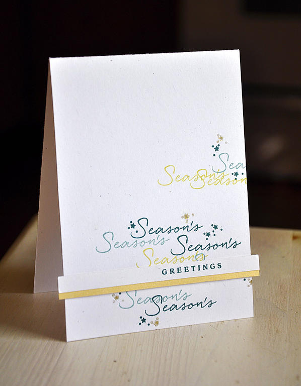 stamps: O&#039;Tannenbaum<br />
ink: pinefeather, ocean tides, limeade ice and gold<br />...