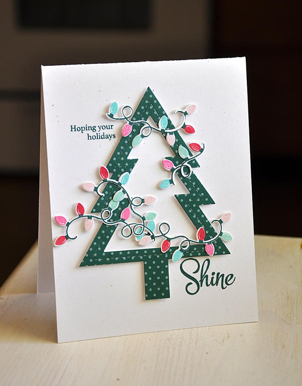 Stamps: Sparkle &amp; Shine and S&amp;S Holiday Additions<br />
Ink: Pinefeather, Sweet Blush,...