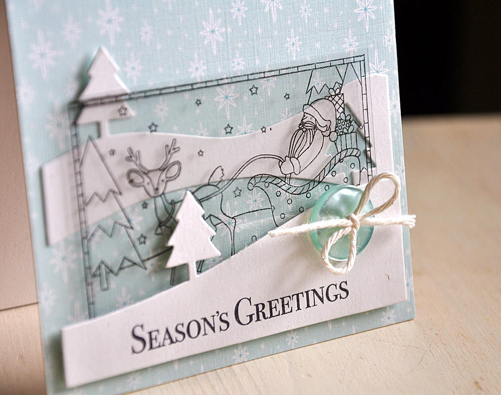 Stamps: Santa&#039;s Sleigh and Keep It Simple: Season&#039;s Greetings<br />
Ink: Palette Noir...