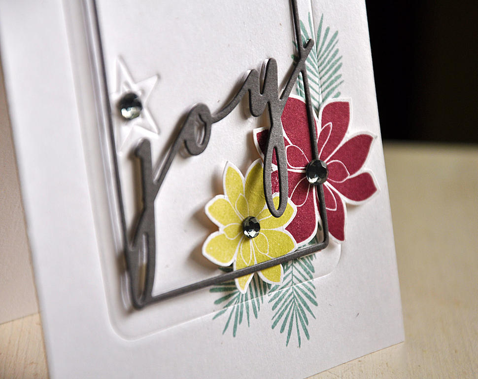 Stamps: Bells &amp; Boughs<br />
Ink: Scarlet Jewel, Ocean Tides and Limeade Ice<br />...