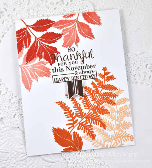Paper: stamper&#039;s select white<br />
Stamps: Birthday Classics: November, Meadow Greens<br...