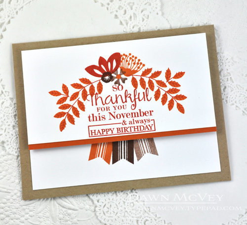 Paper: stamper&#039;s select white, terra-cotta tile, kraft<br />
Stamps: Birthday Classics:...