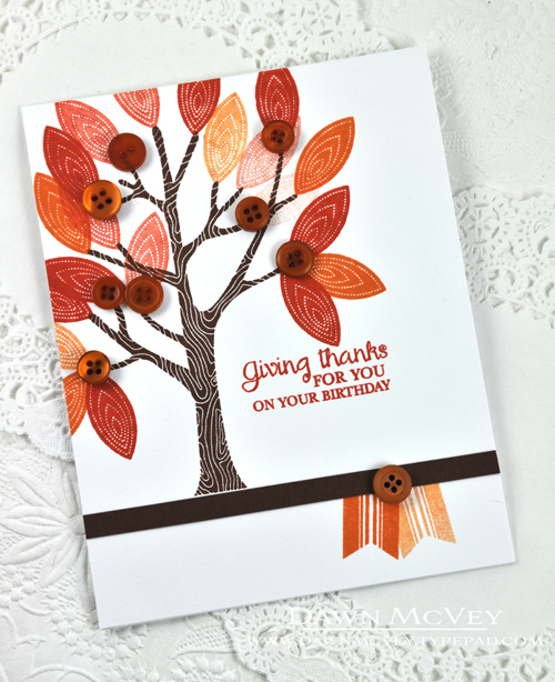 Paper: stamper&#039;s select white, dark chocolate<br />
Stamps: Birthday Classics: November,...