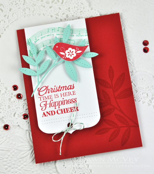 Paper: stamper&#039;s select white, aqua mist, pure poppy<br />
Stamps: Songbirds,...