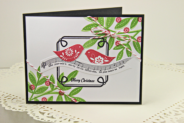 Stamps: Songbird, Just a Little Something, Snow Globe Sentiments<br />
Die Cuts: Songbird<br />...