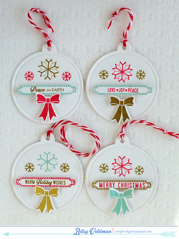 stamps: snow globe sentiments, jolly holiday<br />
ink: pure poppy, ripe avocado, simply...