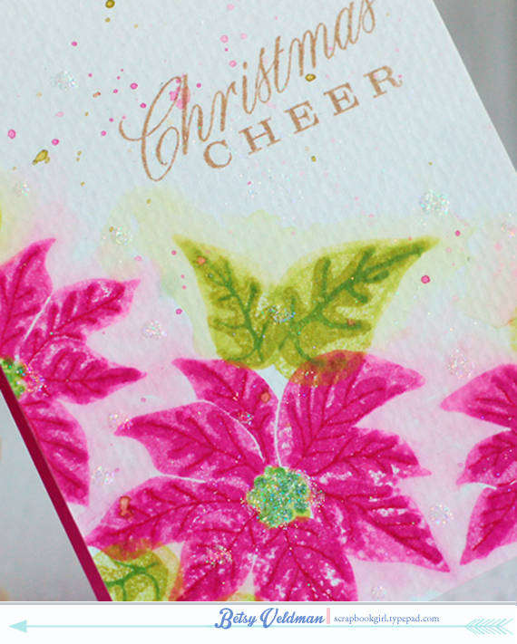 stamps: pointed poinsettia<br />
ink: hibiscus burst, raspberry fizz, pure poppy, limeade ice,...