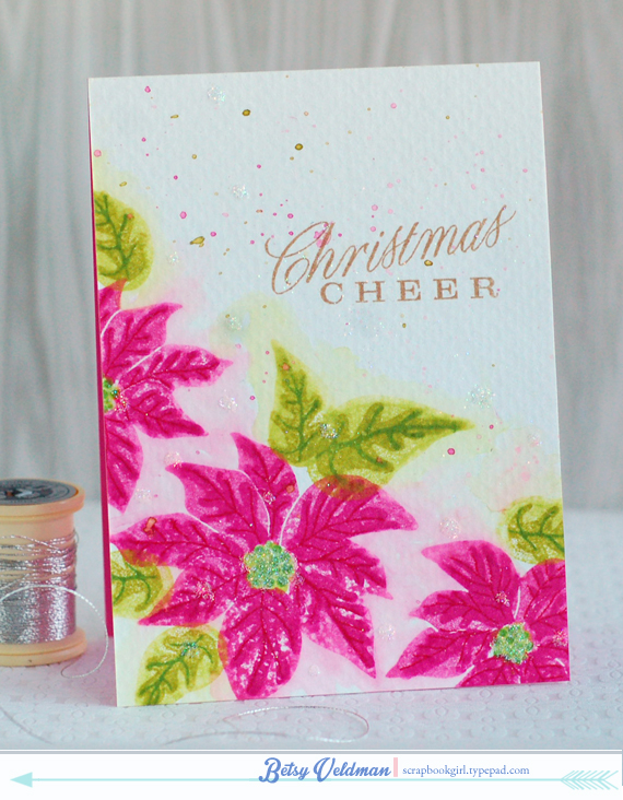stamps: pointed poinsettia<br />
ink: hibiscus burst, raspberry fizz, pure poppy, limeade ice,...