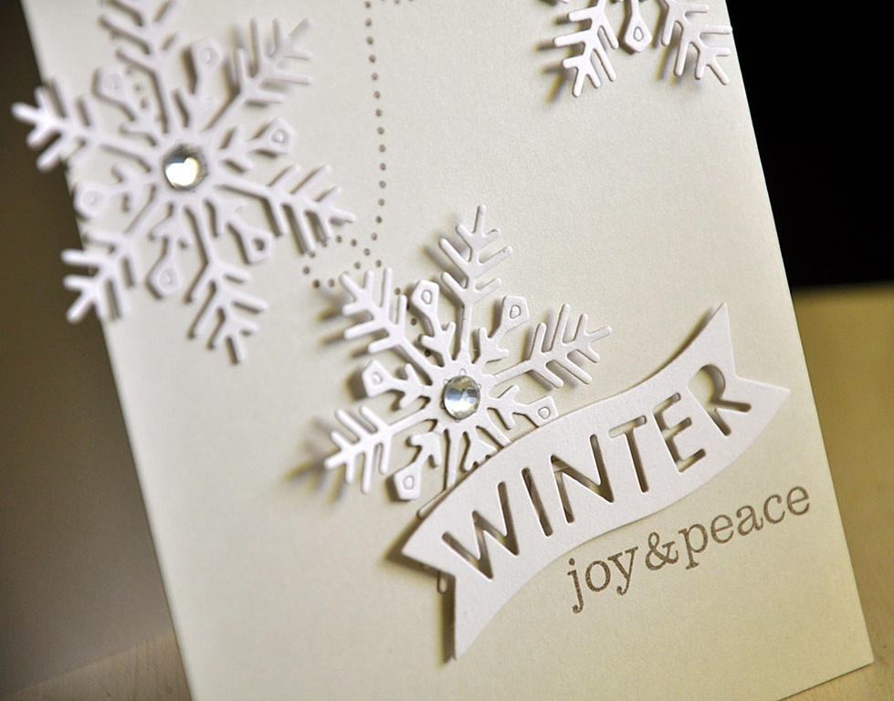 Winter Joy &amp; Peace Card Detail