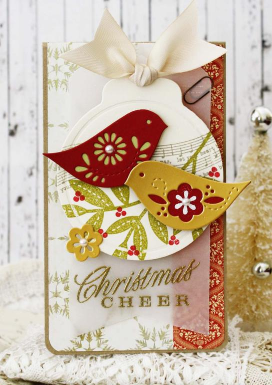 Papertrey Ink Supplies Used:<br />
Stamps:<br />
Songbirds and Painted Poinsettias<br />...