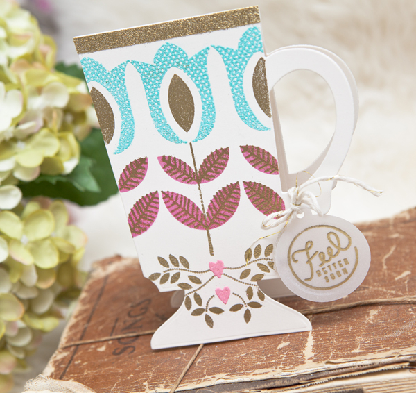 Stamps: Cuppa Love<br />
<br />
Ink: Versamark, Raspberry Fizz<br />
<br />
Cardstock:...