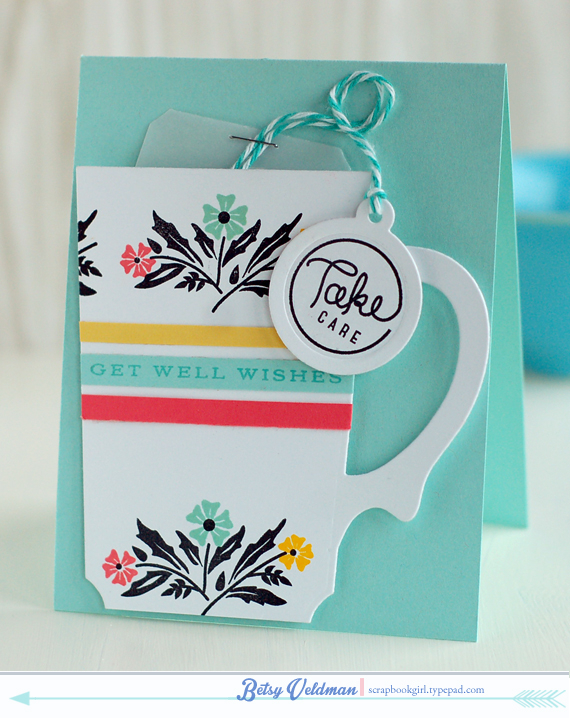 stamps: cuppa love, keep it simple: get well<br />
ink: true black, berry sorbet, aqua mist,...