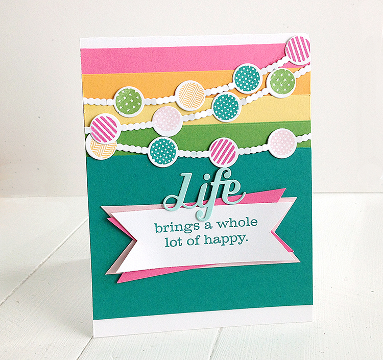 STAMPS: Phrase Play #10<br />
INK: Tropical Teal, Raspberry Fizz, Summer Sunrise, New Leaf,...
