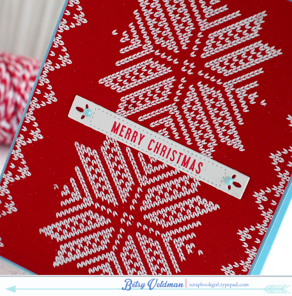 stamps: faire isle motifs, snow globe sentiments<br />
ink: pure poppy, versamark<br />...