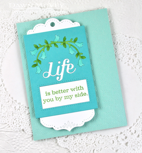Paper: stamper&#039;s select white, hawaiian shores, aqua mist<br />
Stamps: Phrase Play #10<br...