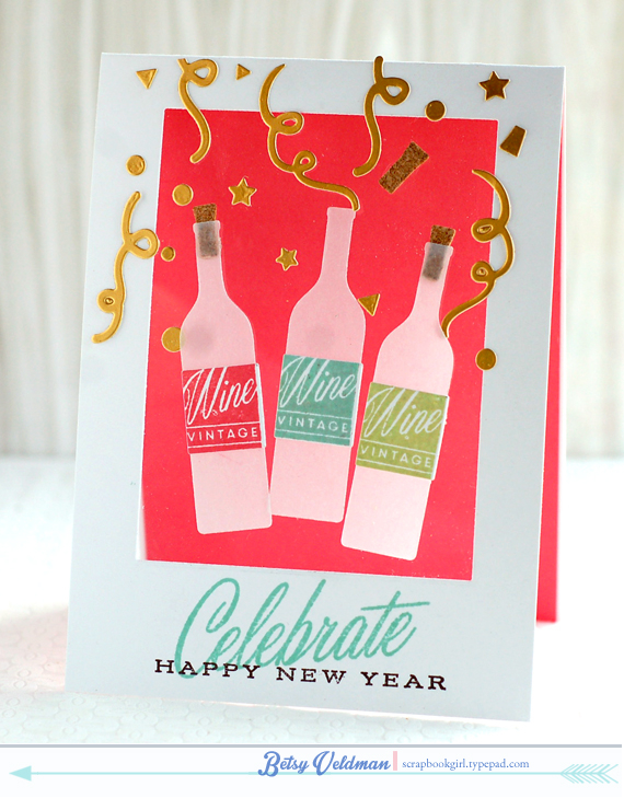 stamps: uncorked, keep it simple: new year<br />
ink: berry sorbet, aqua mist, spring moss,...