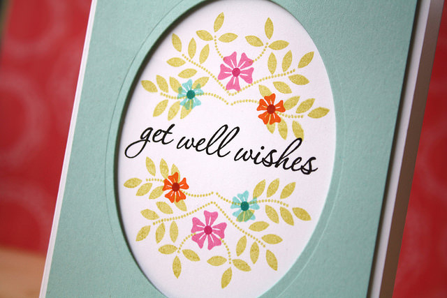 cardstock: stamper&#039;s select white, aqua mist<br />
ink: limeade ice, hibiscus burst,...