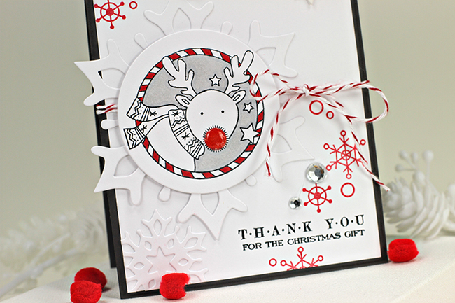 Stamps: Pom Pom Pals, HOliday Thanks, Rustic Snowflakes<br />
Dies: 2.5&quot; Limitless Layers...